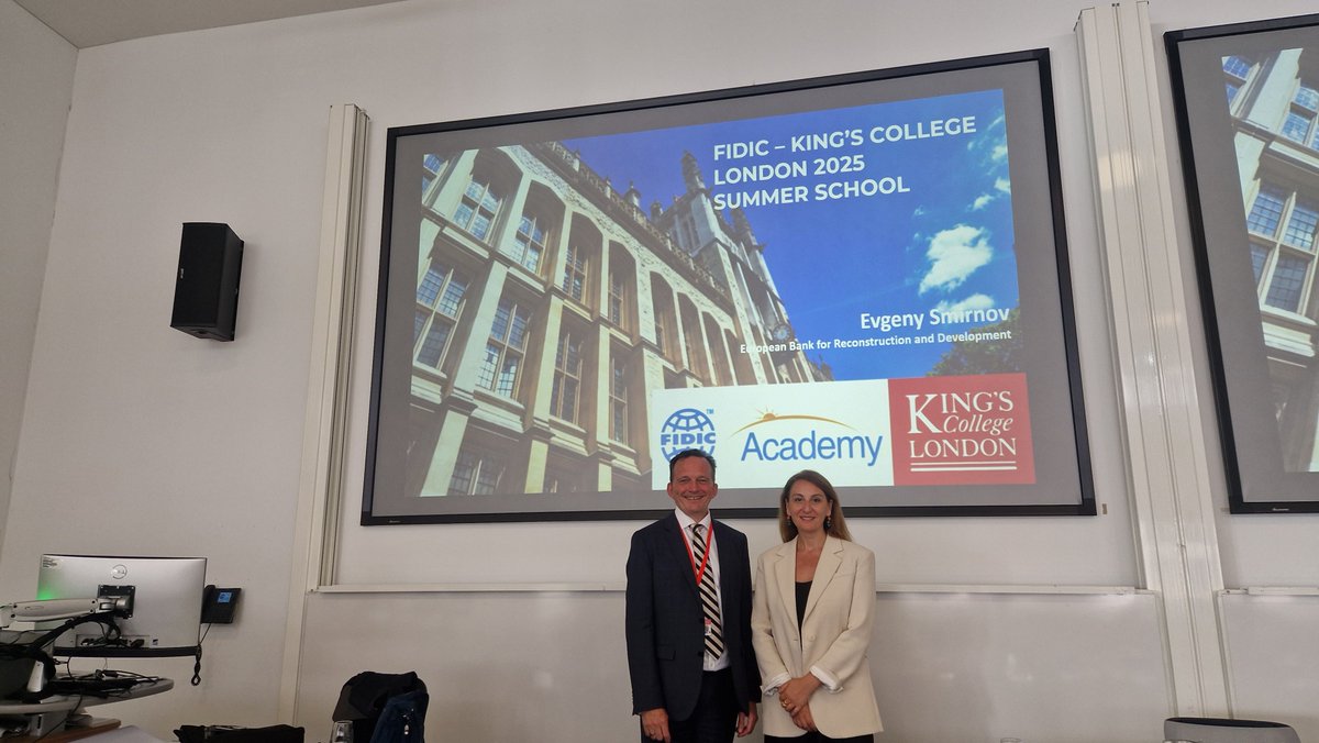 FIDIC's tweet image. ✅ That’s a wrap on the 2025 FIDIC-Kings College Summer School!
From 1–5 July, professionals from around the world joined us at @KingsCollegeLon for an intensive programme on #FIDICContracts – delivered with #FIDICAcademy.
With expert sessions by @nicholasgould, Prof. Renato…
