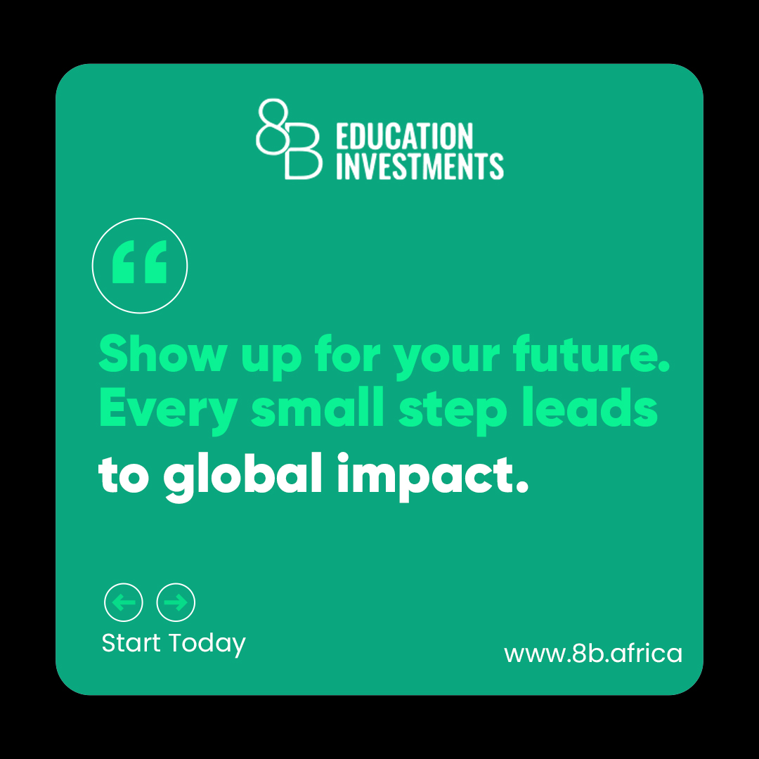This Monday, show up for your future.
Every small step you take could change the world — starting with you. 
#MondayMotivation #8BCommunity #GlobalImpact #StudentDreams