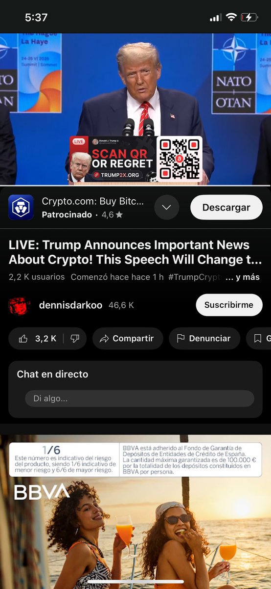 denisthereare's tweet photo. @TeamYouTube Por favor me acaban de tirar mi canal de YouTube porque me hackearon ayer y toda esta noche se ha estado emitiendo un directo crypto estafa, por favor necesito ayuda https://t.co/aM8rKCF2JY
