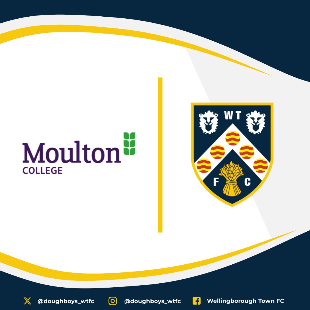 We’ve established a partnership with Moulton College, providing their football academy with a pathway into senior football within the non-league strucure.

The partnership shows our commitment to the growth of youth football under the Wellingborough Town banner.

#Doughboys💙💛