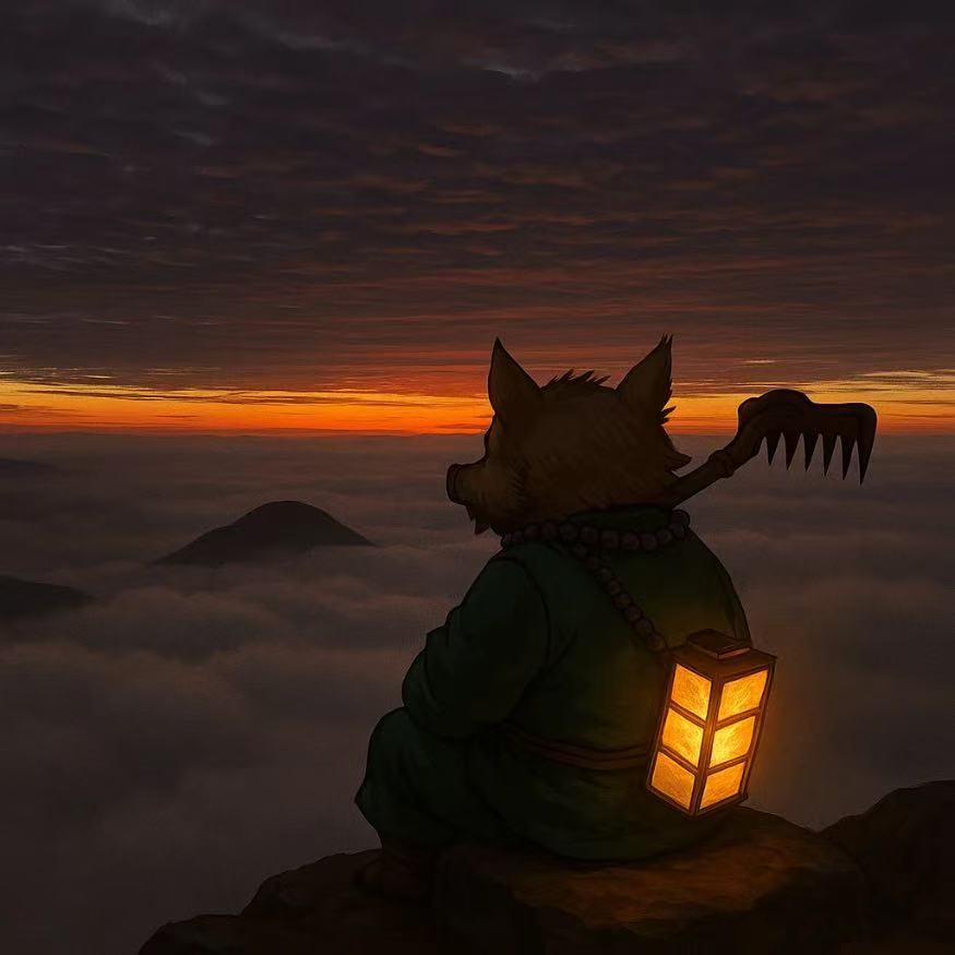 Bajie embarks on a journey alone to find his senior brother Wukong