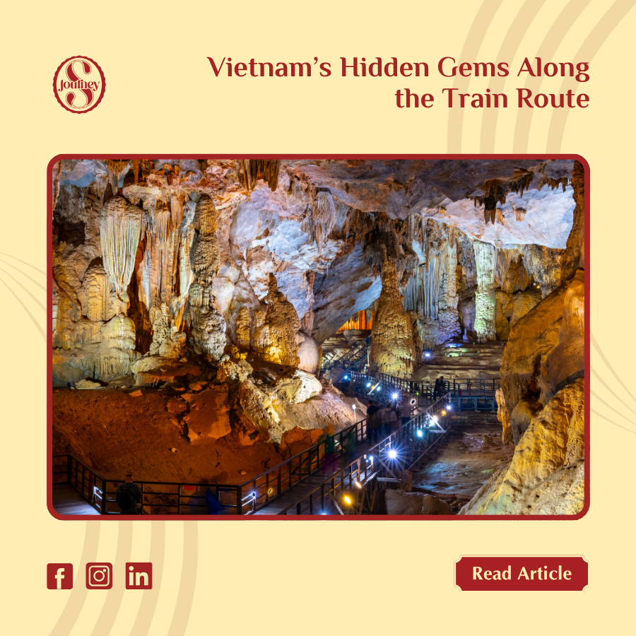 SJourneyExpress's tweet photo. Vietnam’s Hidden Gems Along the Train Route
Discover Vietnam’s hidden gems by train from Ninh Binh’s valleys to Quang Binh’s caves and Phan Thiet’s coastal charm. Read more: https://t.co/aDTysESBCT
#SJourney  #VietnamByTrain #HiddenGemsVietnam https://t.co/dv4KkYpBvj