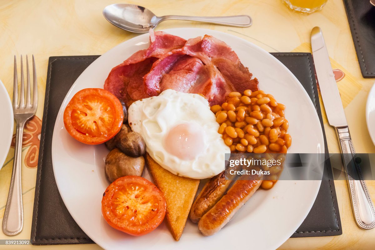 England, London, Traditional English Breakfast. (1999)