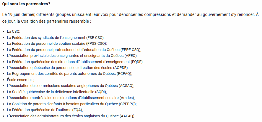 CSQ_Centrale's tweet image. Compressions en #éducation | 7⃣ nouveaux partenaires se joignent à la coalition de la CSQ! 👇 #polqc web.macsq.lacsq.org/article/0a5228…