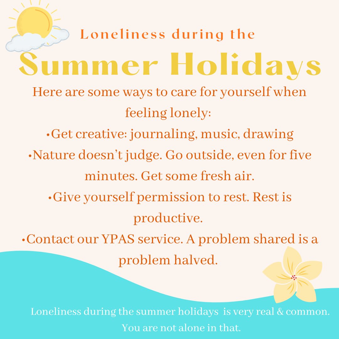 YPASLiverpool's tweet image. During the summer holidays many people can experience loneliness, one of YPAS's amazing Peer Researchers created this resource as a way of support. 💬🌳☀️🧠
#ForYoungPeopleCreatedByYoungPeople #WaysToCalmYourMind #Support #MentalHealth #YoungPeople #Merseyside