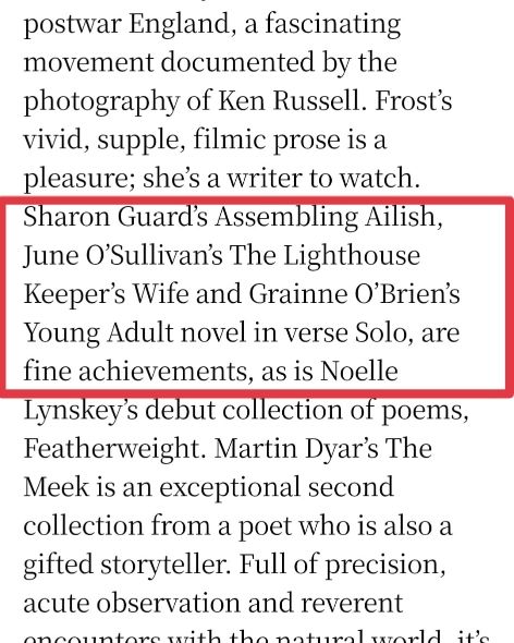 Poolbeg (@poolbegbooks) on Twitter photo Thrilled to see Assembling Ailish & The Lighthouse Keeper’s Wife among Joseph O’Connor’s top picks in <a href="/IrishTimes/">The Irish Times</a> best books for summer 2025☀️✈️
#BookRecommendations #IrishWriters Thrilled to see Assembling Ailish & The Lighthouse Keeper’s Wife among Joseph O’Connor’s top picks in <a href="/IrishTimes/">The Irish Times</a> best books for summer 2025☀️✈️
#BookRecommendations #IrishWriters