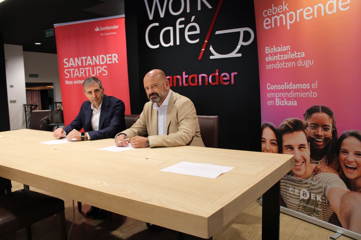 CEBEK Confederación Empresarial de Bizkaia (@cebek_) on Twitter photo Esta mañana se ha firmado el convenio de colaboración entre el Banco <a href="/santander_es/">Santander España</a> y CEBEK Emprende.
La firma corrió a cargo de Guillermo Buces, presidente de Cebek y Carlos Prieto, director territorial norte del Santander. cebek.es/es/noticia/con… Esta mañana se ha firmado el convenio de colaboración entre el Banco <a href="/santander_es/">Santander España</a> y CEBEK Emprende.
La firma corrió a cargo de Guillermo Buces, presidente de Cebek y Carlos Prieto, director territorial norte del Santander. cebek.es/es/noticia/con…