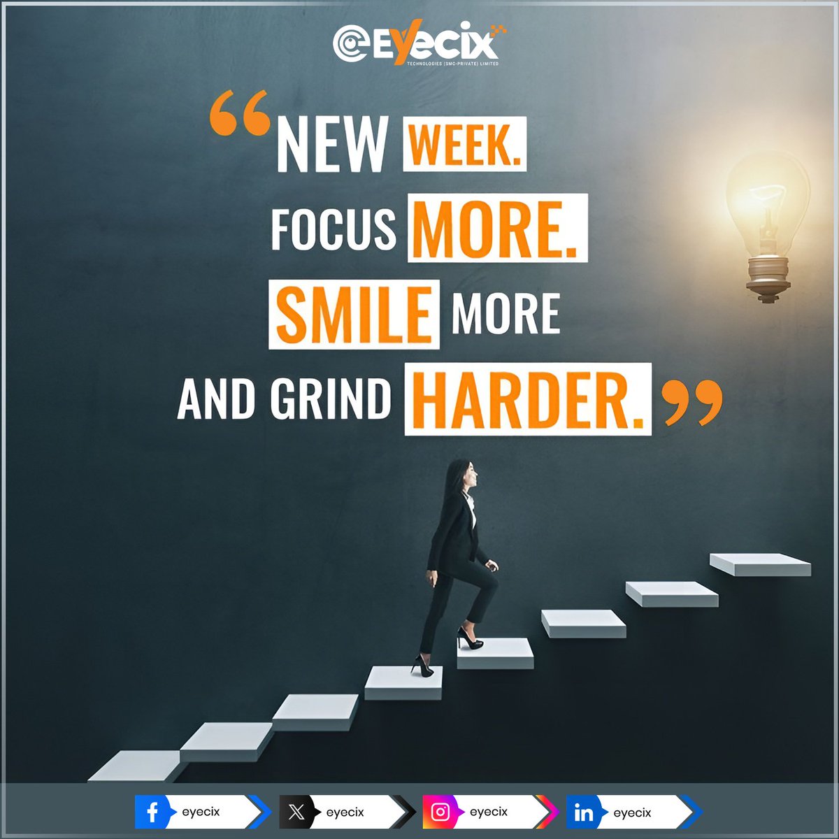eyecix's tweet photo. 💪 “Fresh week, fresh goals. Hustle smart and keep smiling.”

#NewWeekNewGoals
#MondayMotivation
#GrindHarder
#SmileMore
#FocusAndHustle
#HustleMindset
#PositiveVibes
#StayFocused
#WeeklyMotivation
#MindsetMatters
#GoalGetter
#FreshStart
#RiseAndGrind
#MotivationMonday https://t.co/gHd43NyY2o