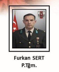 Pençe-Kilit Harekât bölgesindeki bir mağarada icra edilen arama-tarama faaliyeti sırasında metan gazına maruz kalarak şehit düşen kahraman askerimiz, Bağcılar’ımızın evladı Piyade Teğmen Furkan Sert’e ve şehit olan askerlerimize Allah’tan rahmet; ailelerine, silah arkadaşlarına