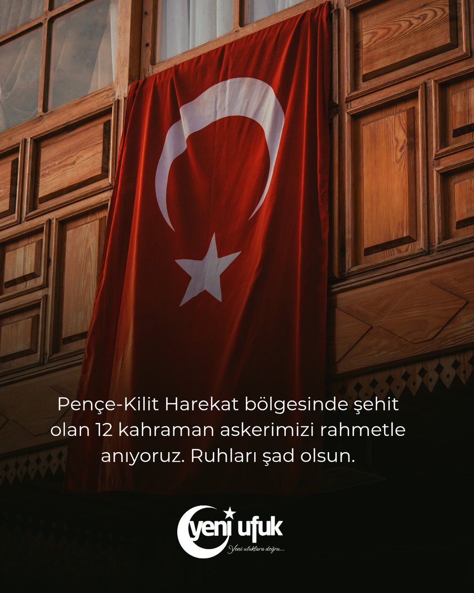 Pençe-Kilit Operasyonu bölgesinde, terör örgütü PKK’nın hastane olarak kullandığı mağarada arama faaliyeti yürütürken metan gazına maruz kalan 12 kahraman Mehmetçiğimiz şehit olmuştur.
Aziz şehitlerimize Allah’tan rahmet, milletimize başsağlığı dileriz. Ruhları şad olsun.