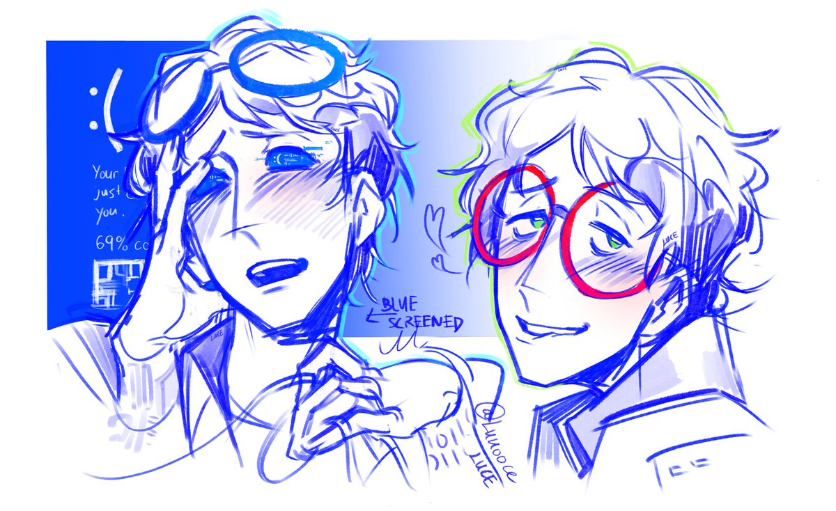 Luuooce's tweet image. mac art dump blarggg i love drswing floating headshots its so easy . went back to my roots (ibis) for a bit

#dateeverything #dateeverythinggame #dateeverythingmac 
#mac