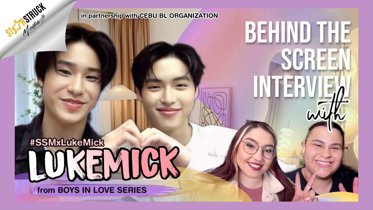 StarStruckMedia's tweet photo. ‼️ OUT NOW ‼️

Check out our interview with @lukepeemsan &amp; @mickmetas 

https://t.co/8uH4Gqk8Ox

#BoysInLoveSeriesFinalEP #SSMxLukeMick #LukeMick #MickMetas #Lukepeemsan #lukeso_ #BoysInLoveSeries #gmmtv https://t.co/UpiLgL86XQ