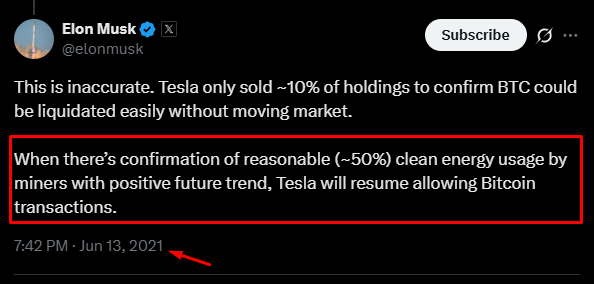 Fiat is hopeless. We all agree.

Bitcoin runs on 56%+ sustainable energy and rising!

You helped wake up the world once, <a href="/elonmusk/">Elon Musk</a>.

Time to finish what you started. ⚡️₿🌍

See the clean energy graph in the comment below 👇