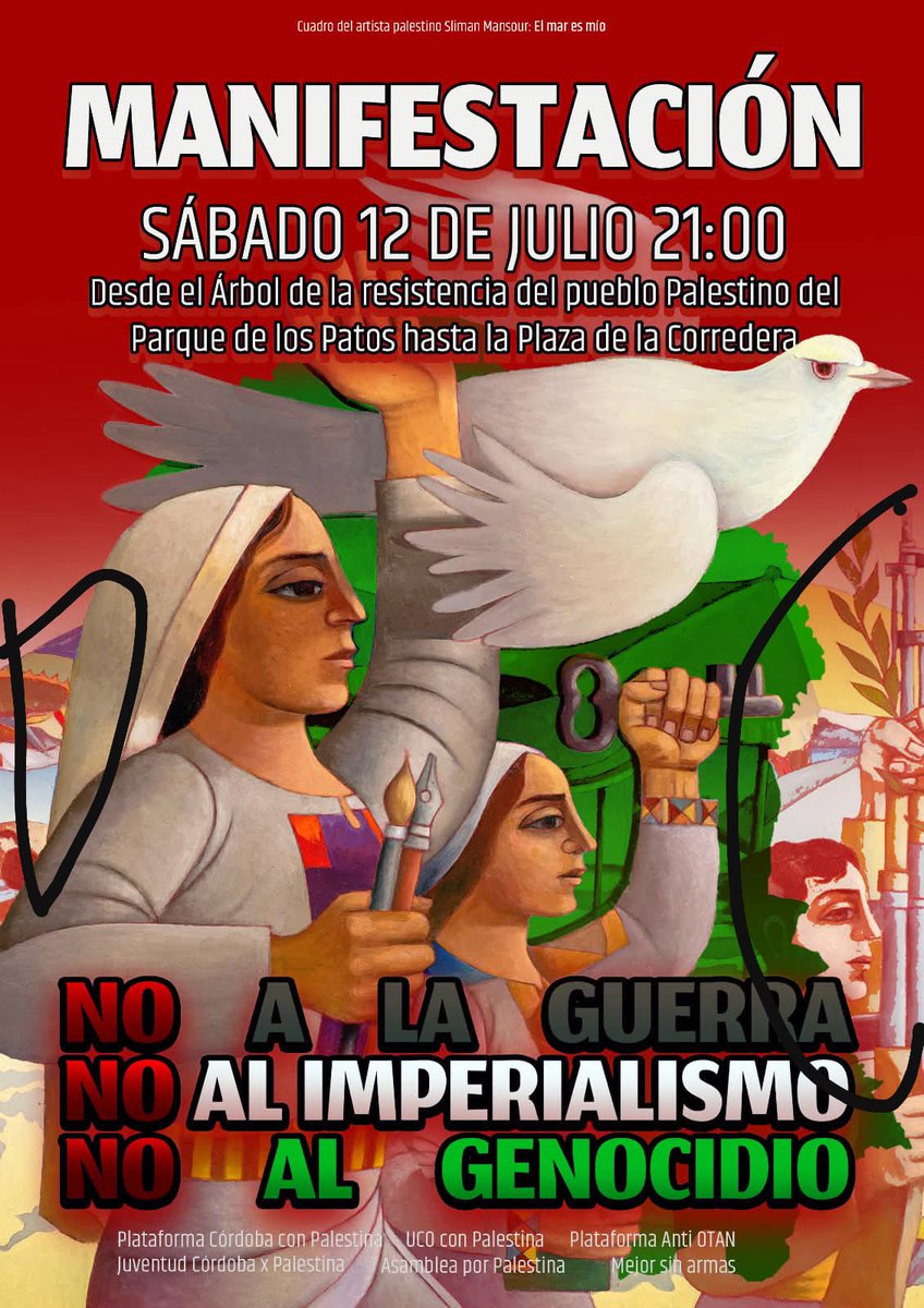 🙋‍♀️ Salimos #ALaCalle para decir:
❌ No a la guerra 
❌ No al imperialismo 
❌ No al genocidio 

La clase obrera se moviliza 🚩✊
#OTANnoBasesFuera
#CeroPresupuestoParaArmamento
#PalestinaLibre 
#StopGenocideInGaza