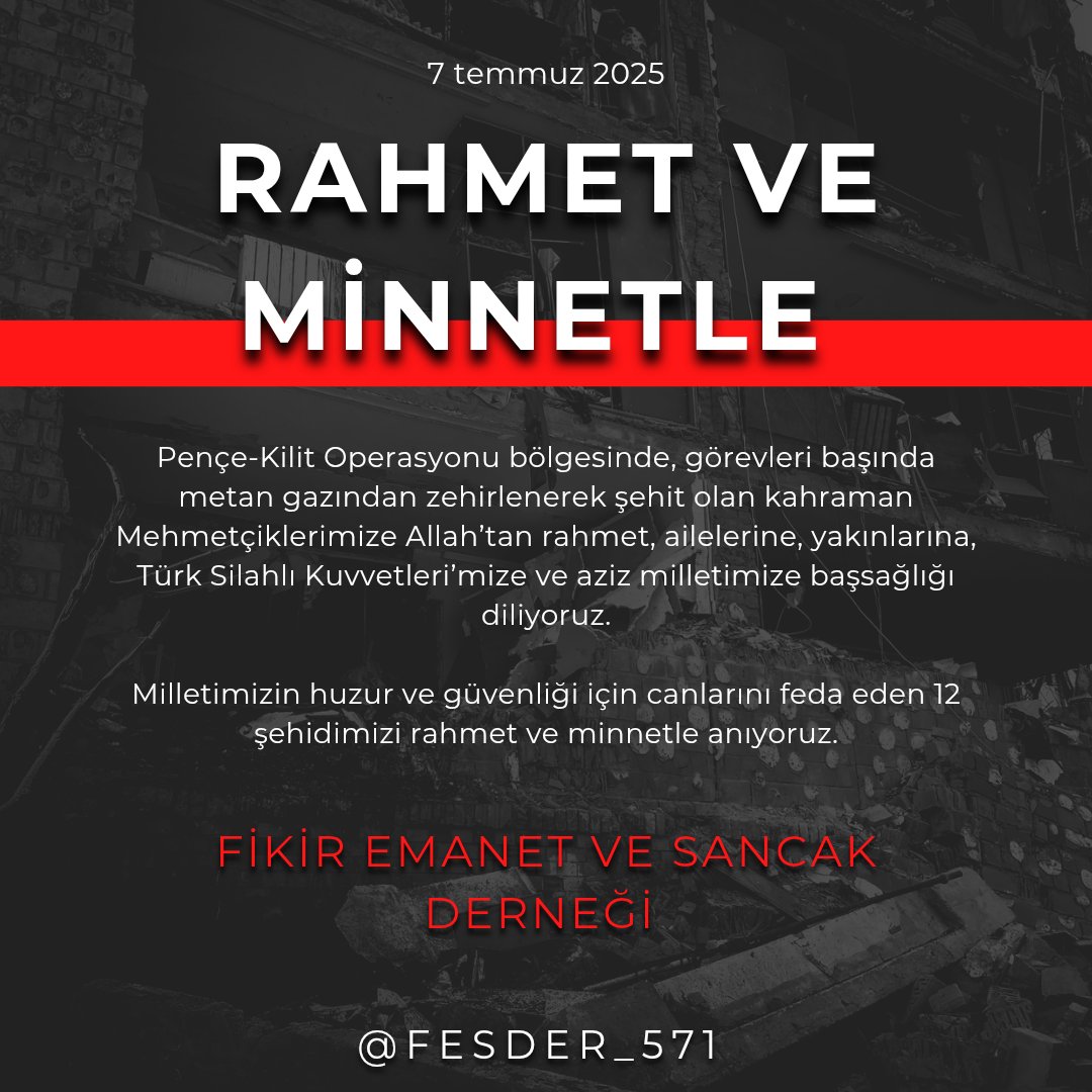 Mekanları cennet olsun.