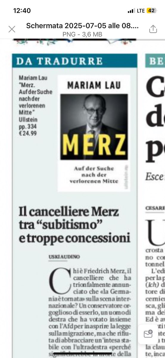 MariamLau1's tweet image. Wie gefällt Euch der Titel „Il Subitissimo“ für Friedrich Merz?