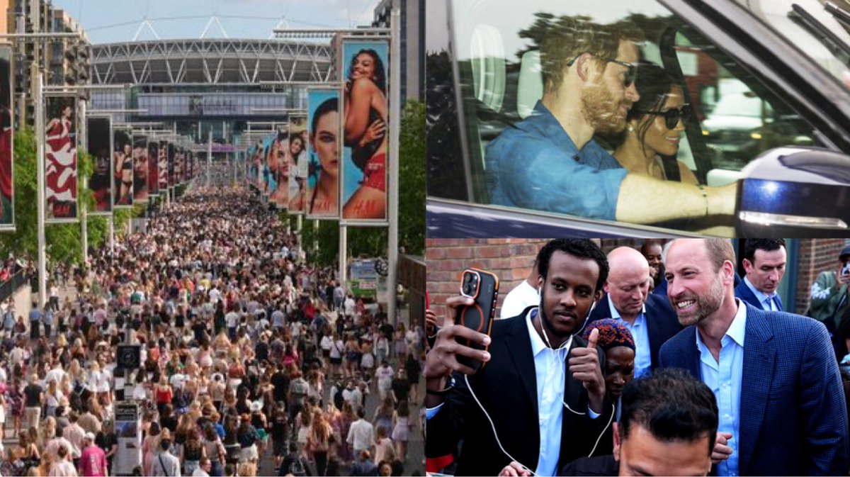 Excitement builds at Wembley as Prince William and Prince Harry prepare to reunite for their first live shows since splitting up in 2018