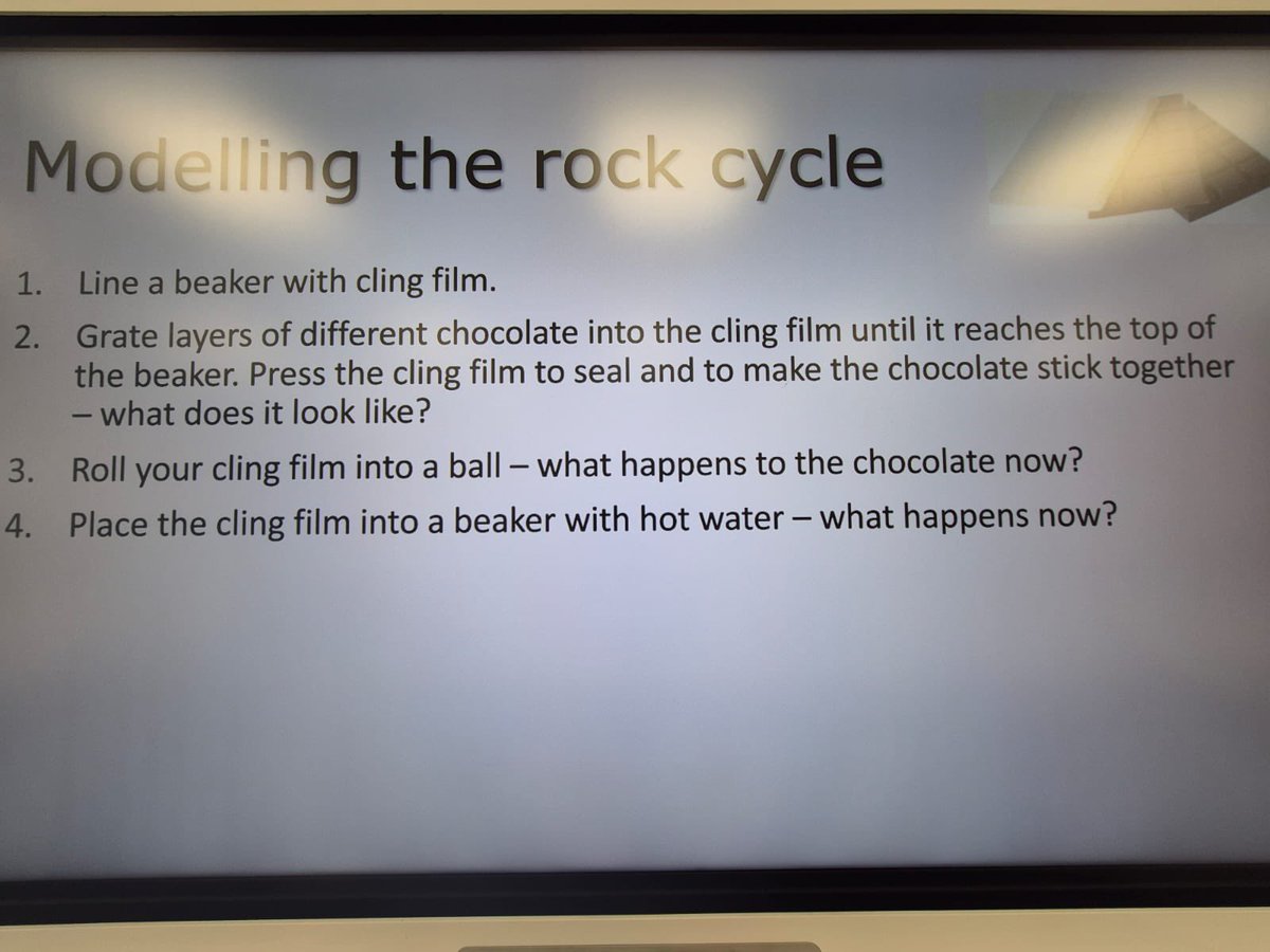 What is the rock cycle? #MillaisYear7 used chocolate to model the processes #MillaisScience #MillaisCollaboration