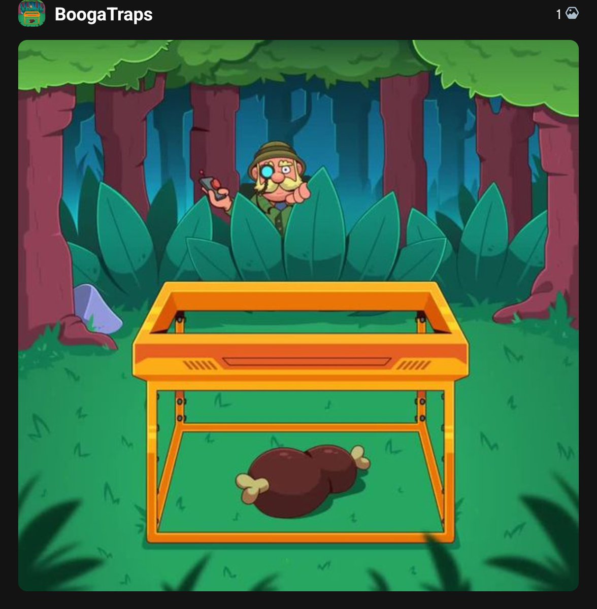 Yo yo yo!
The Boogasaurus hunt is near. So if you didn't mint a Baby Booga (to get the GOLD Trap), be quick and mint now. You will be AIRDROPPED a Metal Trap l, to help you in the hunt 💪.

But if you wait and not mint, thw will only be a wood trap available 🥲

<a href="/BoogasX/">Boogas</a> RULZ