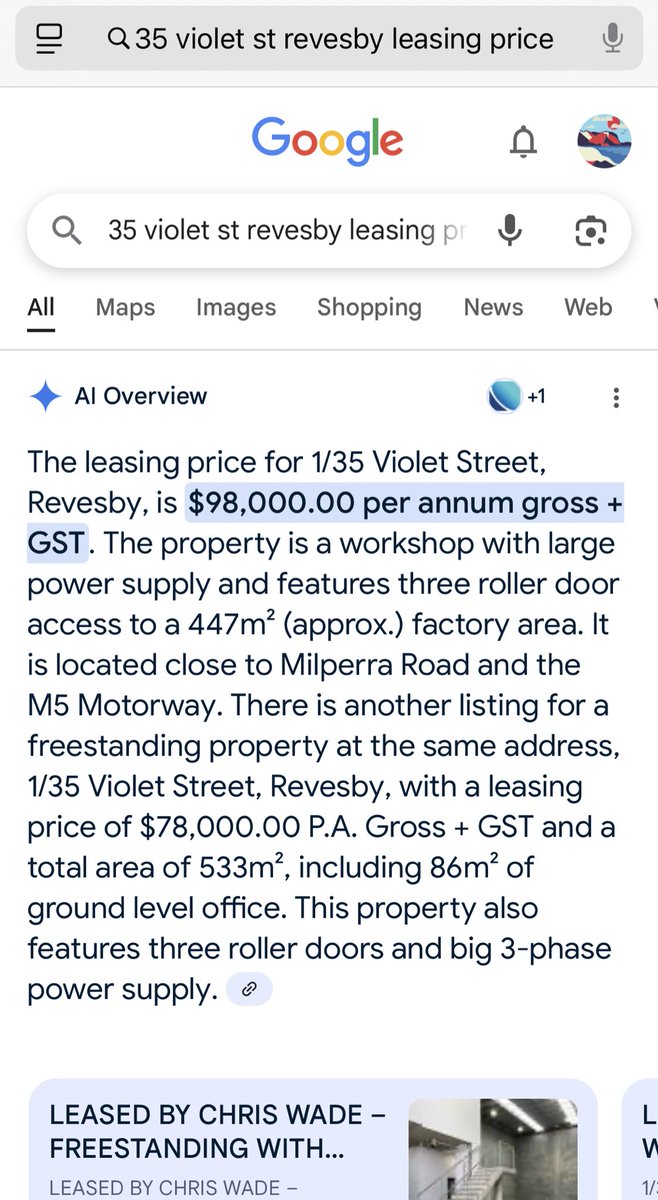 CNsM,杰克死屌， 你吹浪逼，你2900平米厂房，35万澳币租金，来来来，你看看，1/35 年租不到十万，另外那个独立厂房也就是2/35年租金不到8万