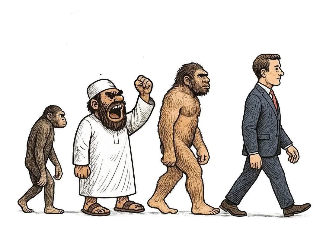 مراحل تطور الانسان 😂
مع انو الكاركتير اخطأ بين الترتيب الثاني والاول🤭