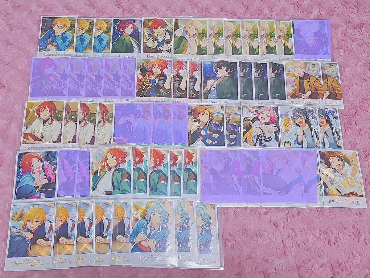 myb2_trhk's tweet photo. 【譲渡交換】あんスタ 星夢絵趣 ポラロイド
譲▷
☆【一彩 レオ  燐音 こはく ニキ】
◎【真緒 藍良 嵐 夏目 なずな 創】
◯【真  斑 ひなた ゆうた 光】

求▷150円+送料、異種凪砂、宗

☆→◯同数引取
◎→◯同数引取優先、キャラ毎纏めての方優先
→ https://t.co/VCb1nt81aw