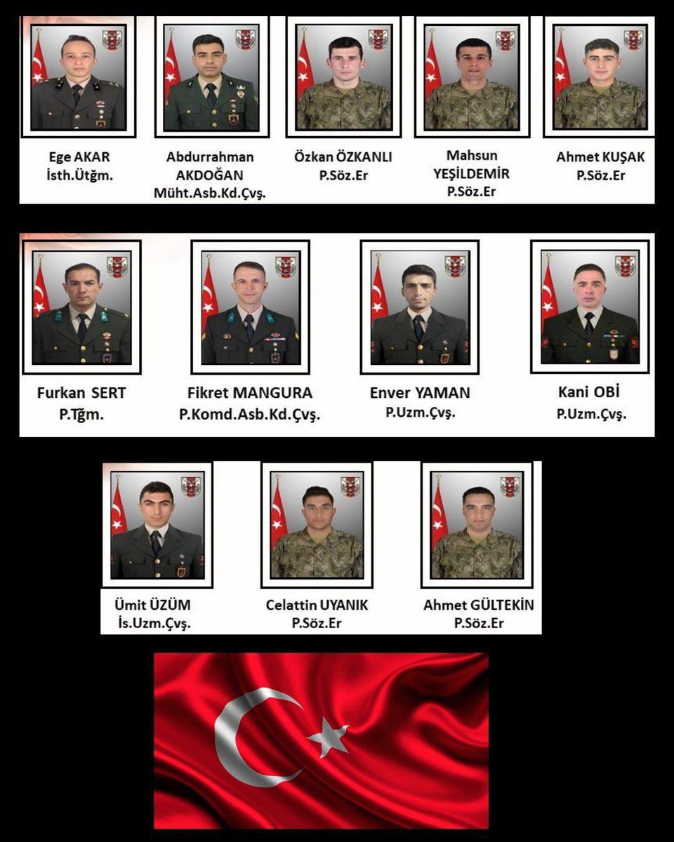 Pençe-Kilit Harekâtı Şehitlerimize Allah’tan rahmet diliyorum.
Çok üzgünüm çok. 🇹🇷