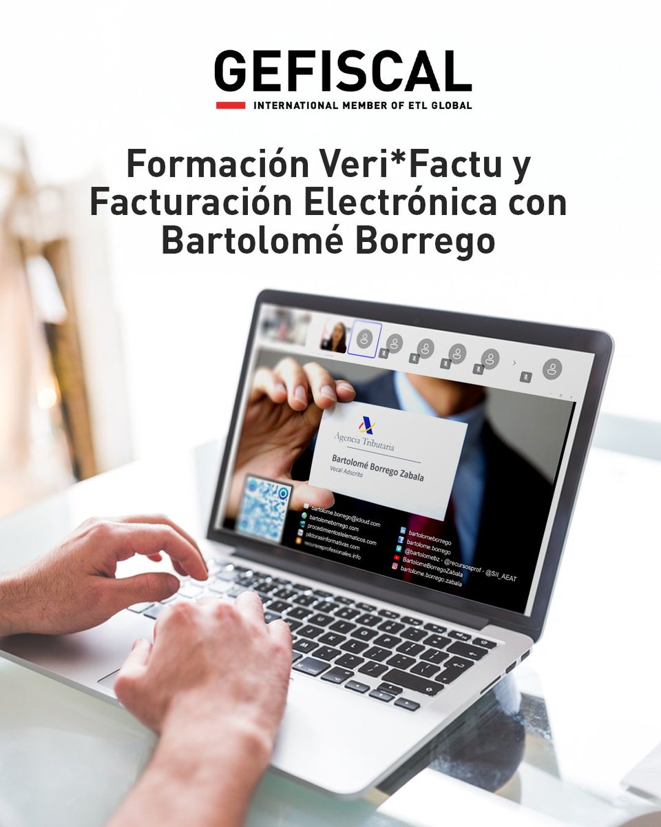 🧾 Formación con Bartolomé Borrego sobre Veri*Factu y Facturación Electrónica

En GEFISCAL ETL GLOBAL apostamos por la formación continua de nuestro equipo, y lo hacemos de la mano de referentes del sector.

#VeriFactu #FacturaciónElectrónica #BartoloméBorrego #AEAT #GEFISCAL