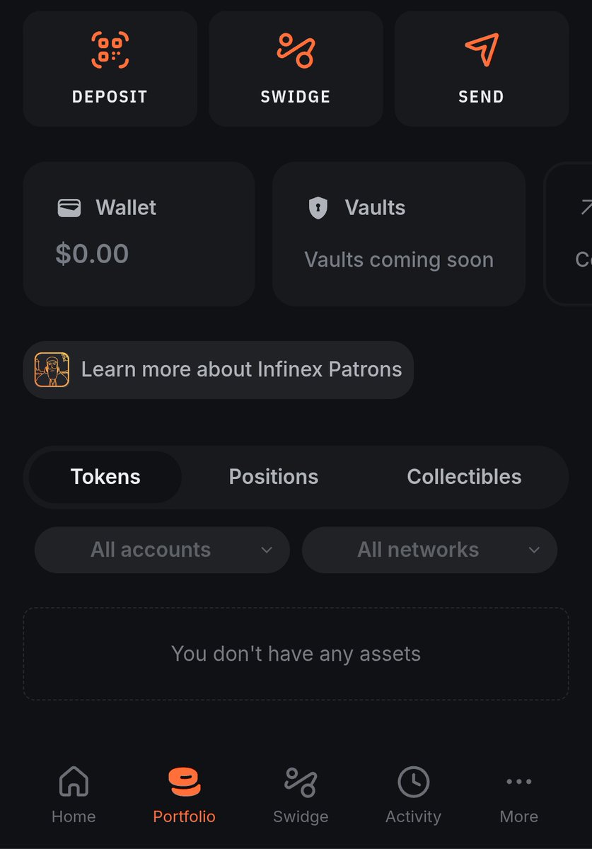 Gm friends 

A little quick update about <a href="/infinex/">Infinex</a>, international meme funds( $IMF )is live on <a href="/infinex/">Infinex</a>.

IMF is a project that unlocks borrowing for meme communities, Access stablecoins, hold your assets, and stay liquid.

You can deposit, send and swidge $IMF on Infinex.