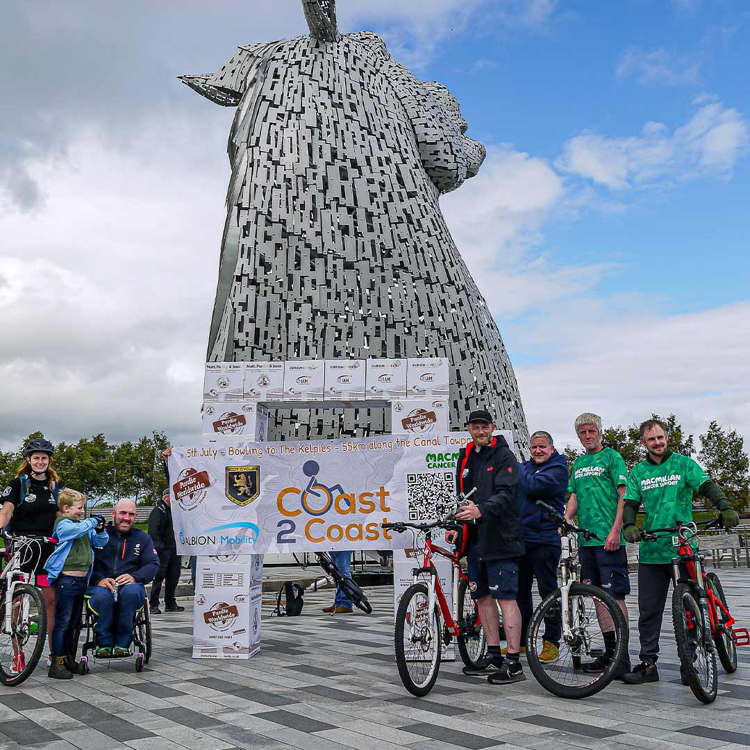 We did it! 🥳

After battling through fallen trees, wind, rain and steep inclines that saw us almost lose Nathan Macqueen to the canal 😲, we completed the 55km from the West Coast to the East of Scotland in style!

Thanks to everyone that has donated so far, we're just 5% away