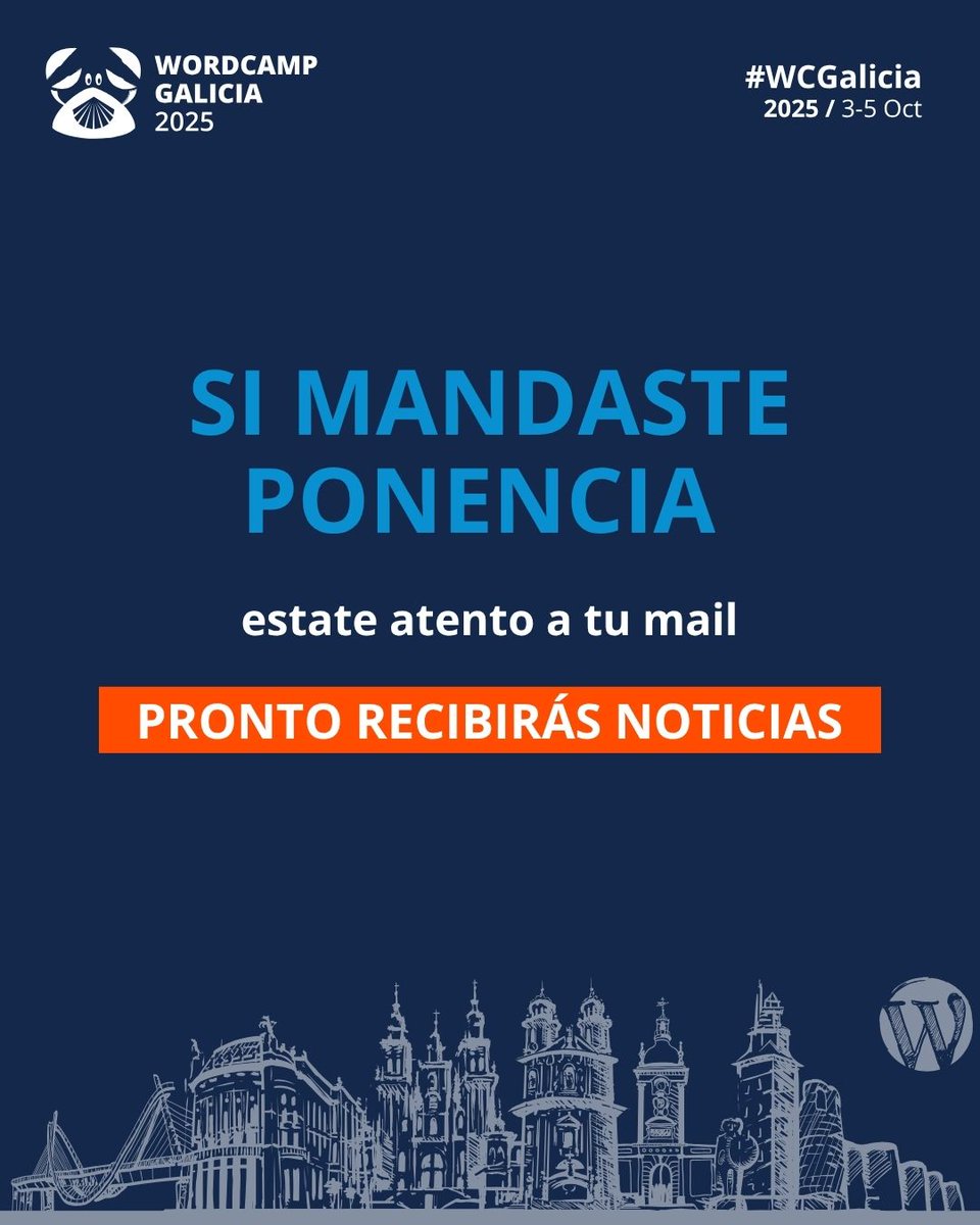 ¡105 propuestas para #WCGalicia! 
¡Gracias! 

Tienes todos los datos en las gráficas.

Si nos has mandado propuesta, revisa estos días el mail.
Pronto tendrás noticias.
¡Mucha suerte!

🦀 #WordCamp #Galicia
🎟 galicia.wordcamp.org/2025/entradas/
📆 3 al 5 de octubre
📍 Pontevedra