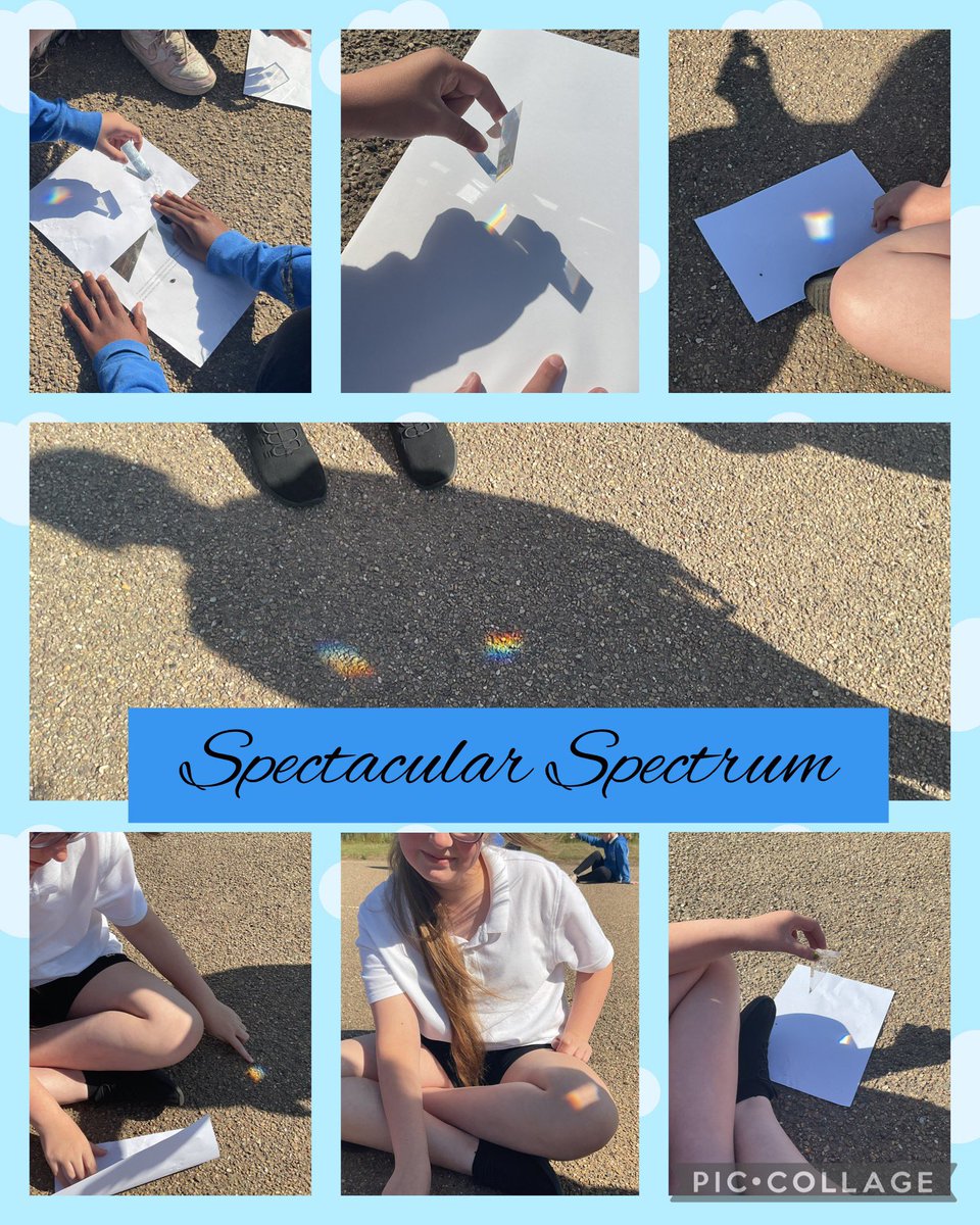 In science, Year 6 have been exploring the colour of light.  Thankfully the sun was shining and we were able to see the spectacular colours.