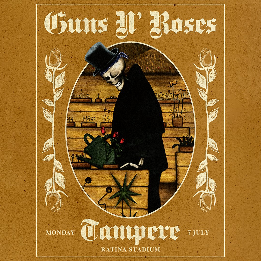 gunsnroses's tweet image. Tonight we play Tampere for the very first time! See you there. 🇫🇮