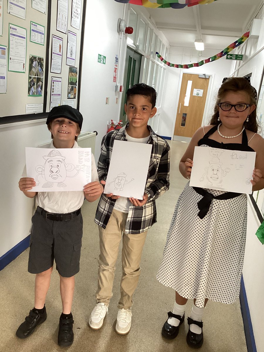 Welcome to the 50s! As we have transported ourselves back in time, we have wrote letters about our new colour televisions, created our own diner style jukebox and created an advert for the Brand New toy Mr Potato Head.