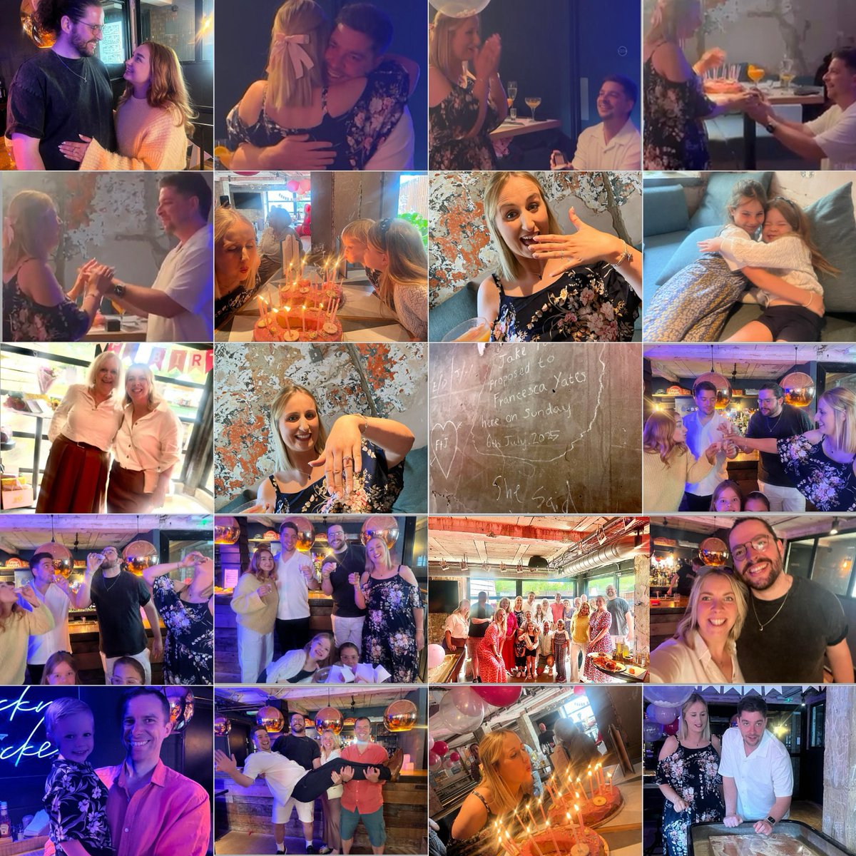ValTatum3's tweet image. What a fabulous day! Francesca’s surprise birthday party took us all by surprise. What an honour to be at a proposal. I’m getting a new daughter in law 💕🎉🥳