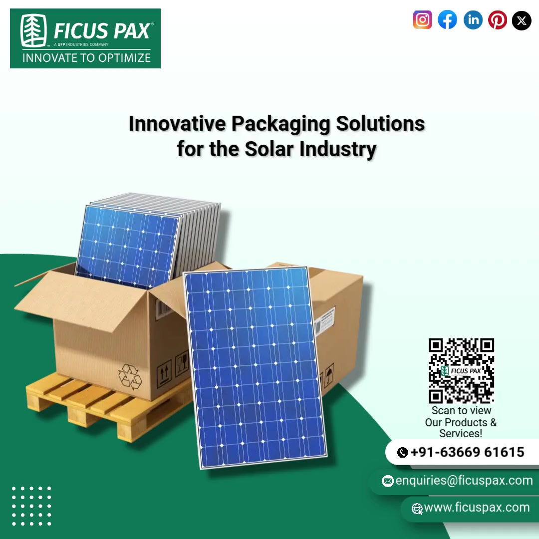 Ficus_Pax's tweet image. Power your solar dreams with safe and sustainable packaging!

At Ficus Pax, we specialize in custom-engineered packaging for solar panels. 
 
 📲  wa.me/+91-6366961615
 📧 enquiries@ficuspax.com
 🌐 ficuspax.com

#SolarPackaging #SolarEnergy #GreenPackaging