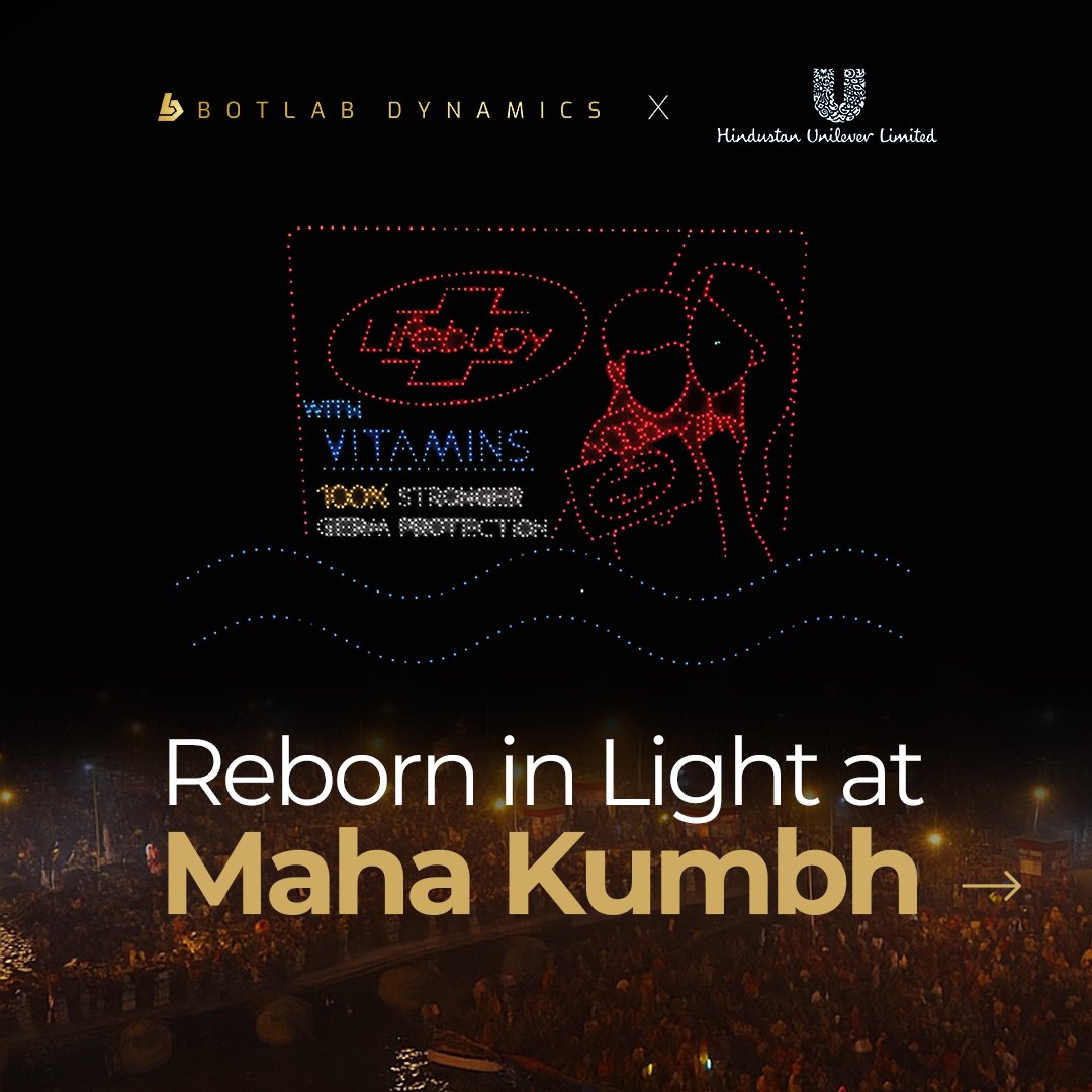 BotLabDynamics's tweet image. Elevating Brands, Inspiring Change: Partnered with @Lifebuoy and @HindustanUnilever to light up #Mahakumbh, spark viral buzz, and turn moments into movements.
#BotlabDynamics #Lifebuoy #HindustanUnilever #DroneShow #BrandReinvention #Innovation #ViralMarketing