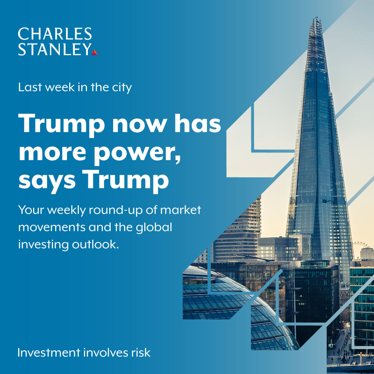 Charles Stanley Wealth Managers (@_charlesstanley) on Twitter photo UK bond yields jump. Boost for Donald Trump as his “big, beautiful bill passes through Congress. US signs trade deal with Vietnam. Our Chief Investment Commentator, <a href="/GarryWhite/">Garry White</a> rounds up the week’s market-moving events. Read here: bit.ly/3GlMPrw
Investment involves risk UK bond yields jump. Boost for Donald Trump as his “big, beautiful bill passes through Congress. US signs trade deal with Vietnam. Our Chief Investment Commentator, <a href="/GarryWhite/">Garry White</a> rounds up the week’s market-moving events. Read here: bit.ly/3GlMPrw
Investment involves risk
