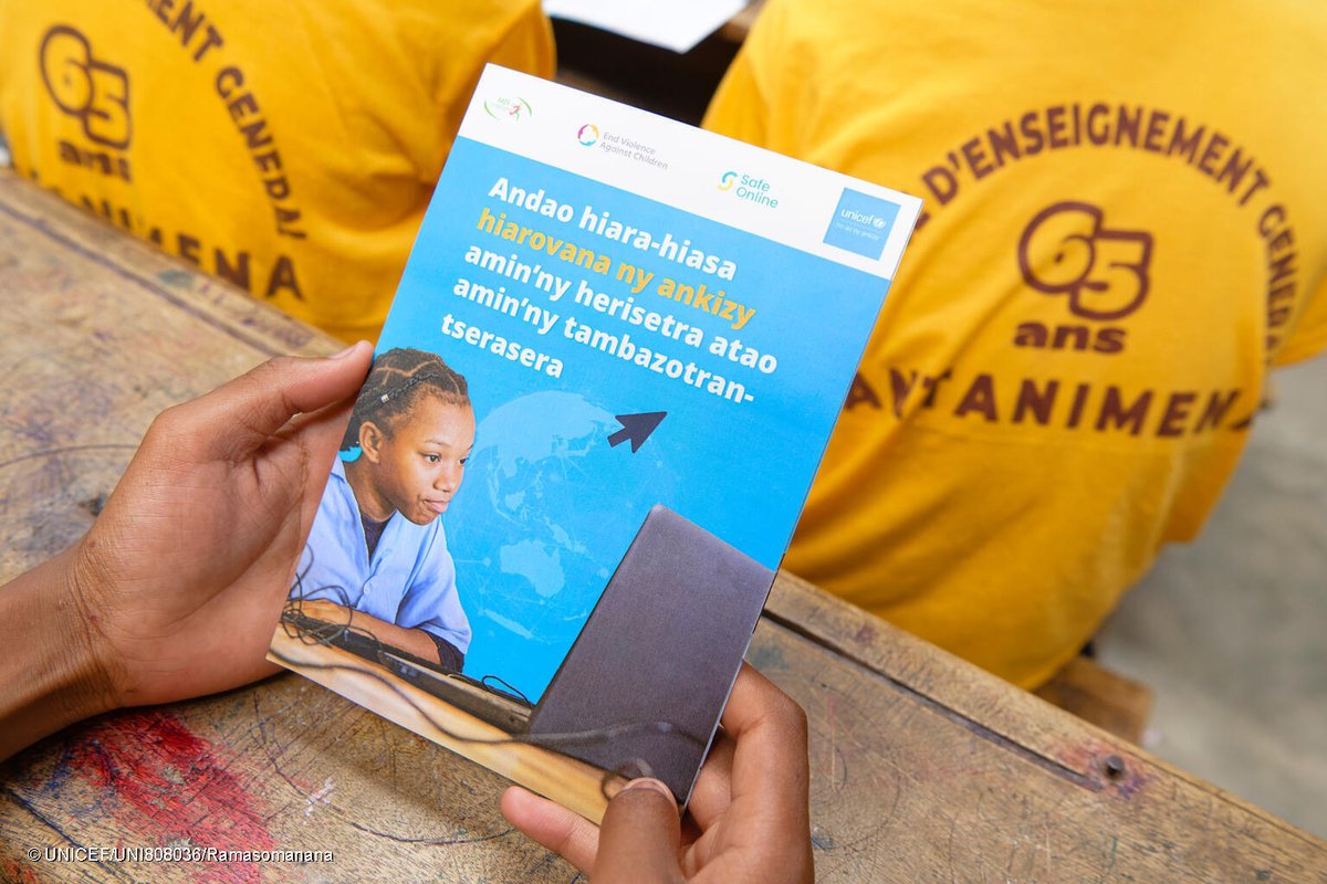 UNICEF Madagascar (@unicefmada) on Twitter photo 📱 During the holidays, kids spend more time online — but that also means more exposure to risks: cyberbullying, scams, harmful content.
👀 Let’s stay alert and help them stay safe.
🎧 Listen to our podcast on child online protection (Malagasy Version): unicef.link/3GmcAIf 📱 During the holidays, kids spend more time online — but that also means more exposure to risks: cyberbullying, scams, harmful content.
👀 Let’s stay alert and help them stay safe.
🎧 Listen to our podcast on child online protection (Malagasy Version): unicef.link/3GmcAIf
