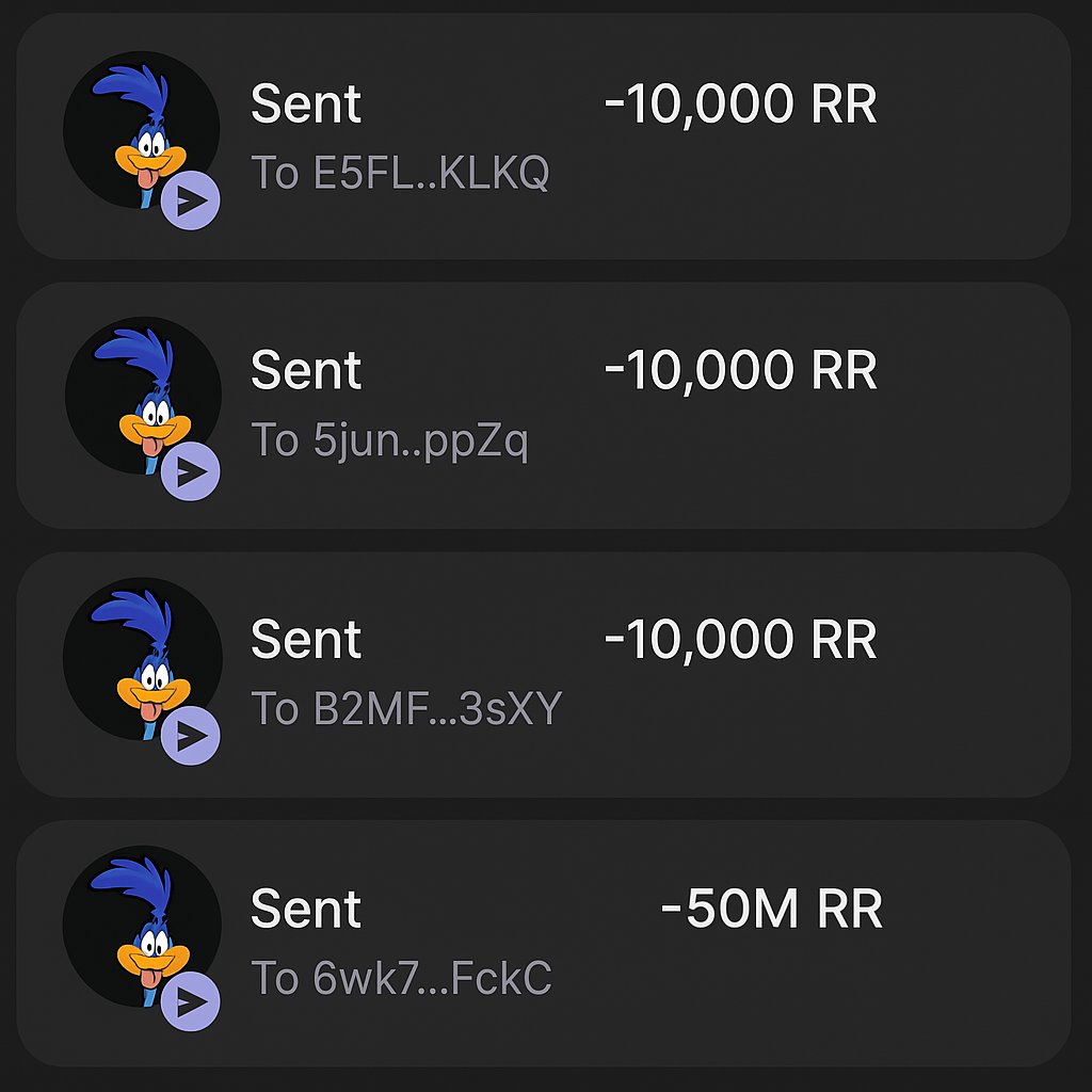 Road Runner on PUMP FUN

Drop Solana wallet.

win 10000 freeeeee $RR