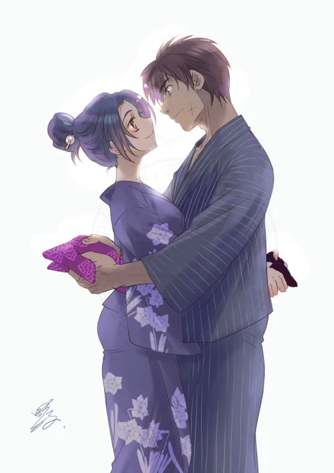 七夕です。 宗介のお誕生日?です? えーと、浴衣を着せ合ってるんですよ。うん