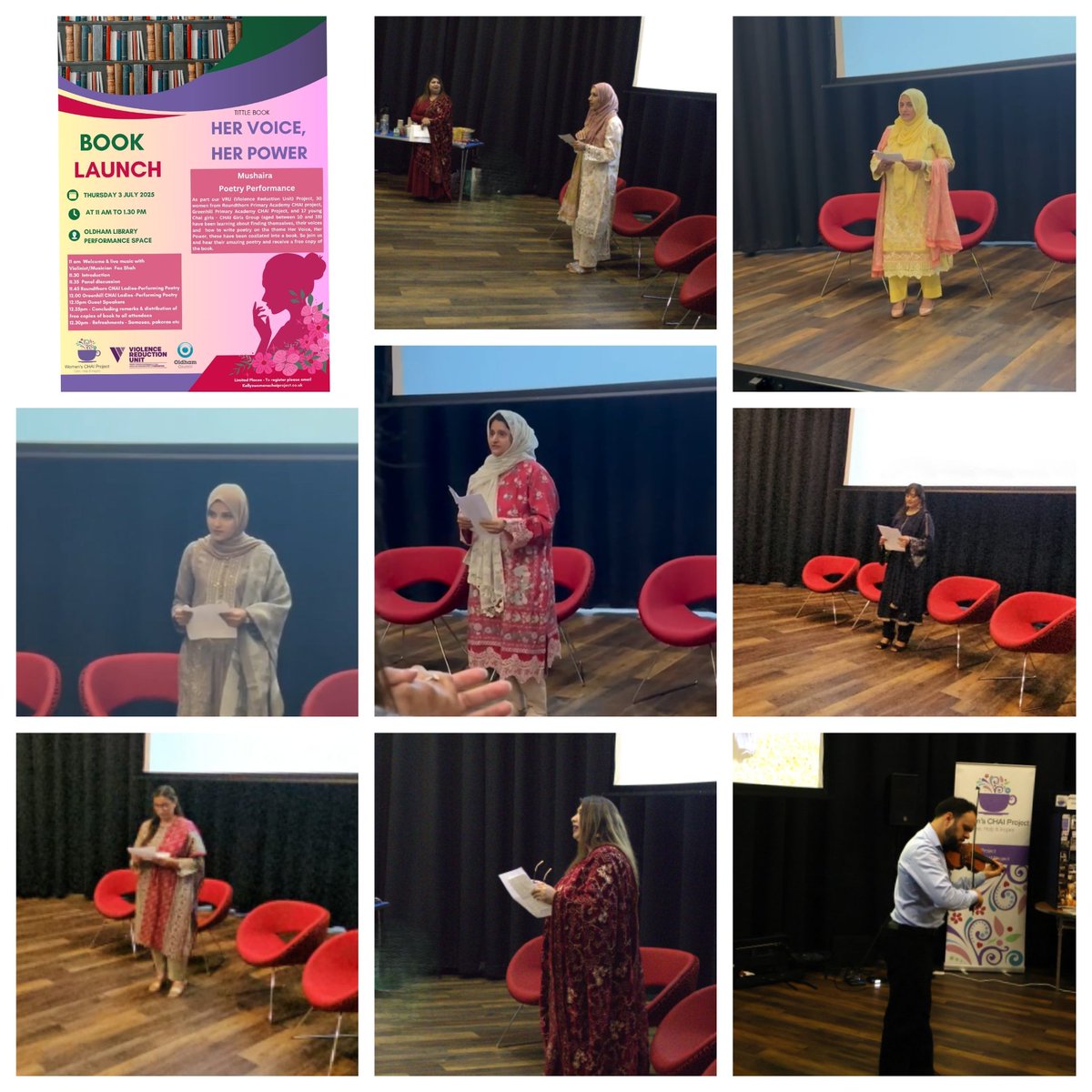 Women's CHAI Project (@chai_project) on Twitter photo Her Voice, Her Power ✨ Book Launch Women from the <a href="/RoundthornCP/">Roundthorn Primary Academy</a> & <a href="/Greenhill_HT/">Greenhill Academy</a> CHAI projects came together to launch their first-ever poetry book — sharing personal stories of strength, survival and self-expression.
With powerful readings from the women themselves — many Her Voice, Her Power ✨ Book Launch Women from the <a href="/RoundthornCP/">Roundthorn Primary Academy</a> & <a href="/Greenhill_HT/">Greenhill Academy</a> CHAI projects came together to launch their first-ever poetry book — sharing personal stories of strength, survival and self-expression.
With powerful readings from the women themselves — many