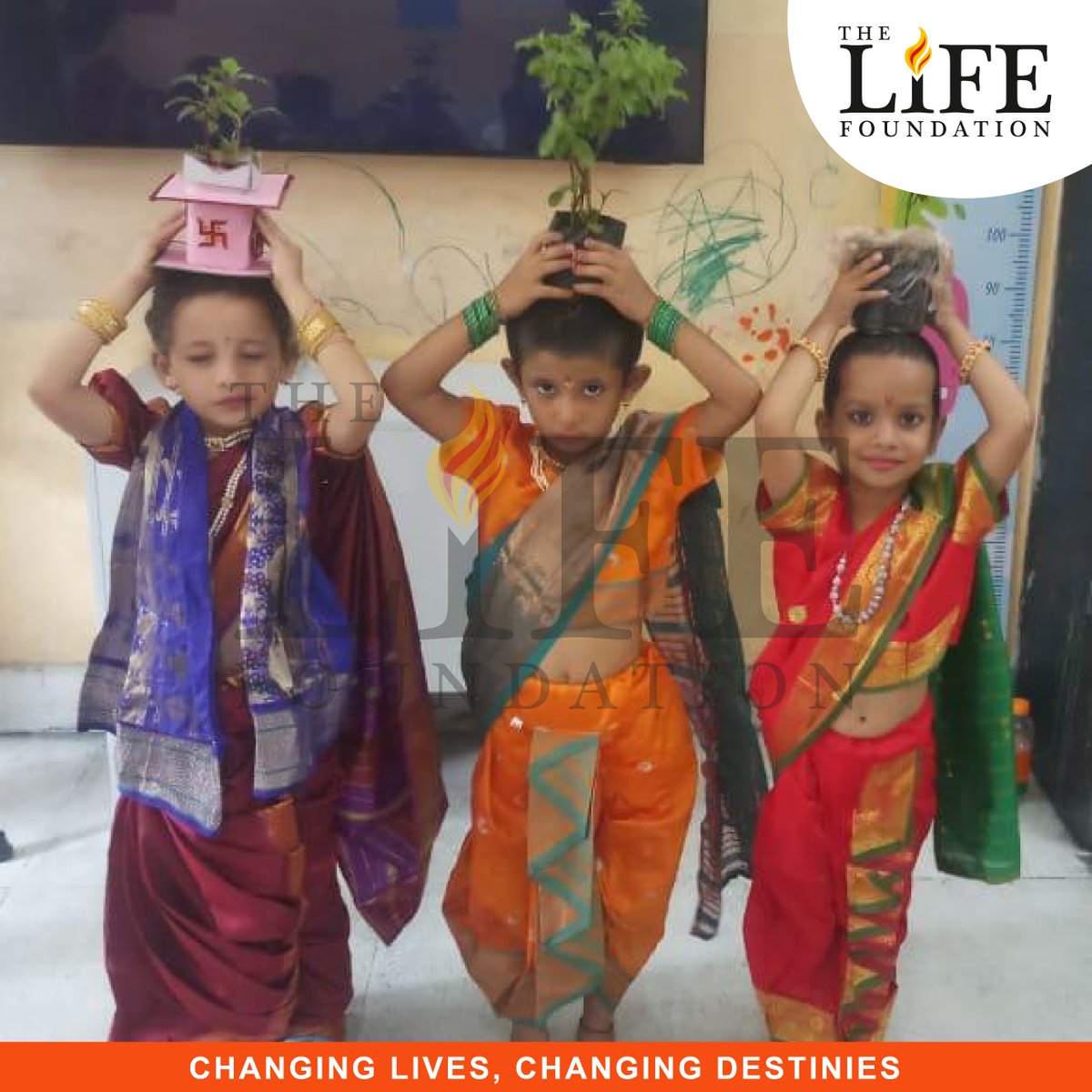 TLFNGO's tweet photo. Celebrating Ekadashi the joyful way ✨
On 6th July, our little ones at school celebrated Ekadashi with vibrant energy and heartwarming enthusiasm. Dressed in beautiful traditional attire and carrying tulsi pots with pride, they embraced the spirit of the festival with smiles. https://t.co/UKmi98yT5H