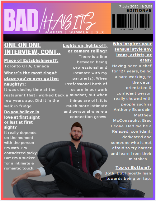 Josh "Siris" D. (@3dxsiris_) on Twitter photo BAD/𝐻𝒶𝒷𝒾𝓉𝓈 Magazine Edition: #5 Sponsored:
<a href="/HustlerProduct1/">Hustler Productions 🎥</a>
With <a href="/JoshSiris_3Dx/">Josh "Siris" D.</a>
#3dxchat #3dxchatlife #NSFW #3dxchatart #adultvideogame #nsfw #virtualphotography #Game #BADHABITS
Will you be the next Star in the Magazine? BAD/𝐻𝒶𝒷𝒾𝓉𝓈 Magazine Edition: #5 Sponsored:
<a href="/HustlerProduct1/">Hustler Productions 🎥</a>
With <a href="/JoshSiris_3Dx/">Josh "Siris" D.</a>
#3dxchat #3dxchatlife #NSFW #3dxchatart #adultvideogame #nsfw #virtualphotography #Game #BADHABITS
Will you be the next Star in the Magazine?