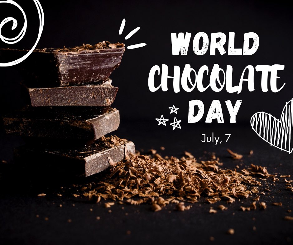 🍫 Happy World Chocolate Day! 🍫
7th July – the perfect excuse to indulge in a little (or a lot of) chocolate. Celebrate the sweet joy that brings smiles around the world!

#WorldChocolateDay #ChocolateLovers #SweetMoments