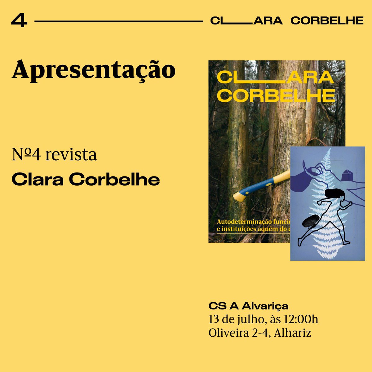 Este domingo no CS A de Alhariz haverá apresentação do n4 da revista Clara Corbelhe 💥 

Vemo-nos ali!!!