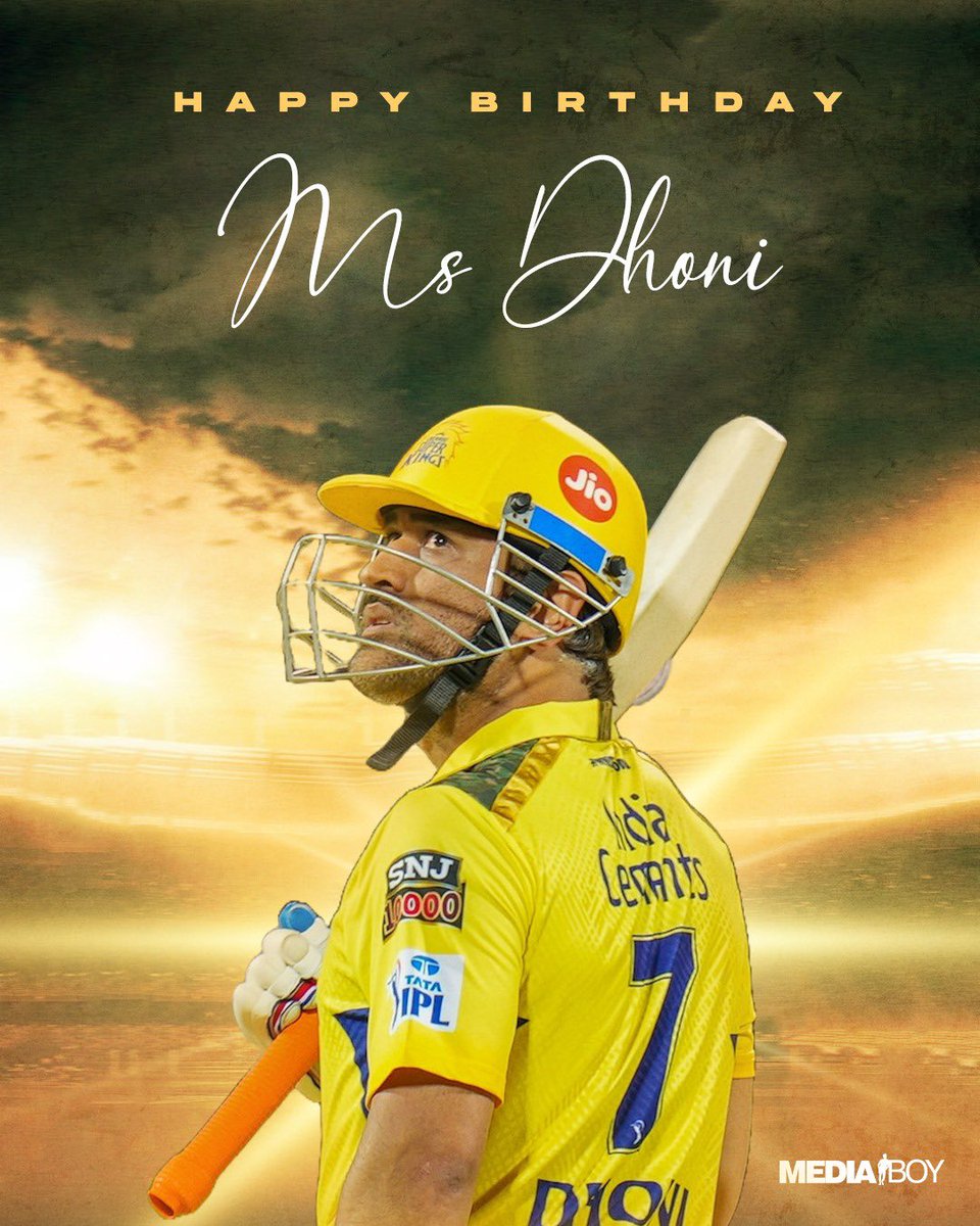 Happy Birthday to the one and only Thala! 🧡

From winning hearts to winning trophies, your legacy is beyond cricket.
Wishing MS Dhoni a year full of happiness and peace! #HappyBirthdayDhoni #ThalaDhon