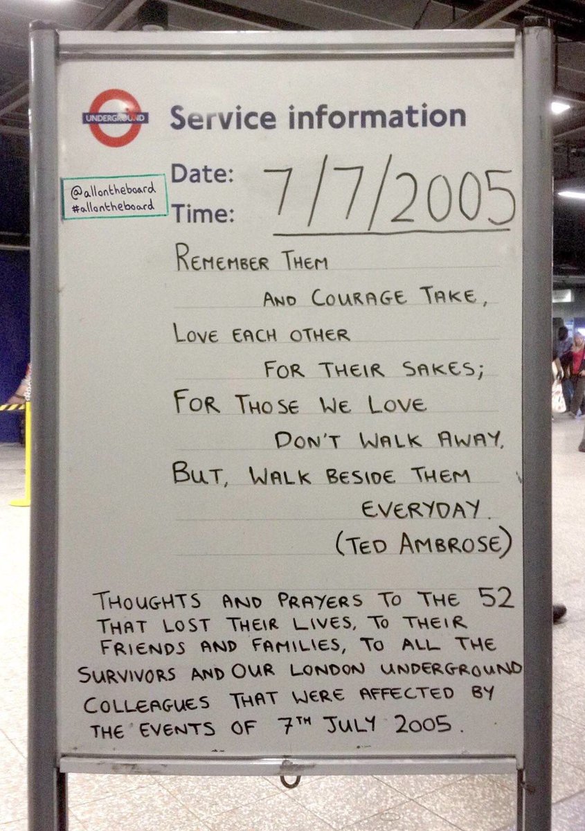 Today marks 20 years since the 7/7 London bombings. We remember the 52 lives lost, the hundreds injured physically and psychologically, and all who were forever impacted. Sending love to everyone. We stand together in solidarity, resilience, and remembrance.