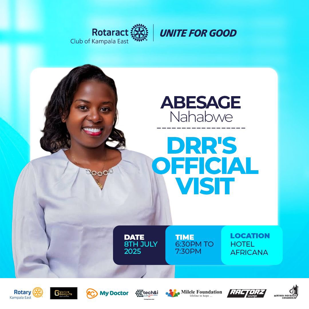 rctkampalaeast's tweet image. 📣 It’s that time again!
We are blessed to host our beloved DRR ,Abesage Nahabwe, for her first official district visit .
Let’s show up in full force and support this cause .
#RotaractKampalaEast #DRROfficialVisit #uniteforgood