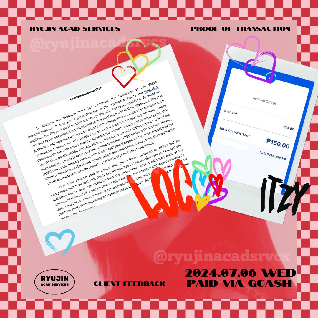 ryujinacadsrvcs's tweet image. Topic: Case Study

#ryuj1nreceipts #academiccommisions  
tag: lf commissioner essay